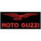 Parche Bordado MOTO GUZZI (Bordado ROJO / Fondo NEGRO)