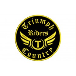 Parche Bordado TRIUMPH RIDERS (Bordado ORO / Fondo NEGRO)