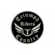 Parche Bordado TRIUMPH RIDERS (Bordado PLATA / Fondo NEGRO)