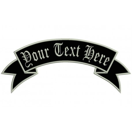 BIKER RIDER ROCKER Custom Banner Embroidered Patch (Top)