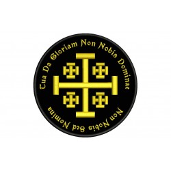 TEMPLAR CROSS and MOTTO Embroidered Patch