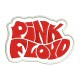 Parche Bordado PINK FLOYD (Bordado ROJO / Fondo BLANCO)