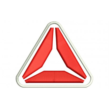Parche Bordado REEBOK (Bordado ROJO / Fondo BLANCO)