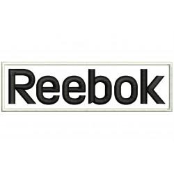 Parche Bordado REEBOK (Bordado NEGRO / Fondo BLANCO)