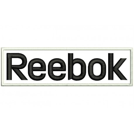 Parche Bordado REEBOK (Bordado NEGRO / Fondo BLANCO)