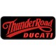 Parche Bordado THUNDER ROAD DUCATI (Bordado ROJO / Fondo NEGRO)