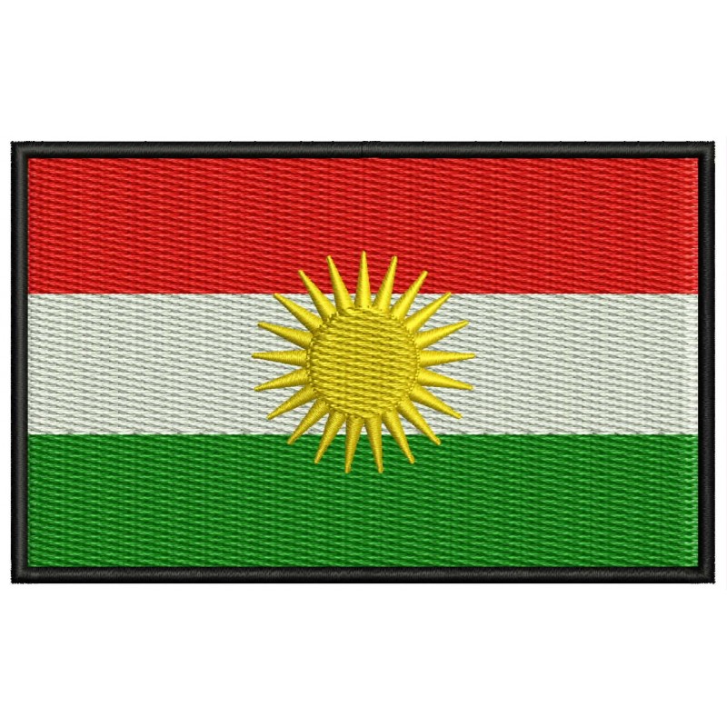 Design esclusivo da 1000 flags Kurdistan ricamato patch Badge Bandiera rettangolare/cucire o ferro on 