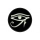 Parche Bordado OJO DE HORUS (Bordado PLATA / Fondo NEGRO)