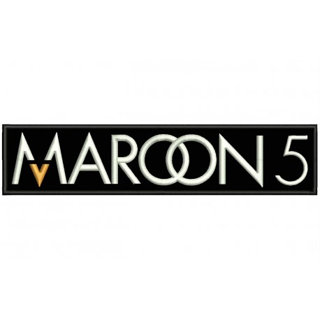 Parche Bordado MAROON 5 (Fondo NEGRO)
