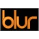 Parche Bordado BLUR (Bordado NARANJA / Fondo NEGRO)