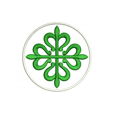 Parche Bordado CRUZ ORDEN ALCANTARA (Fondo BLANCO)