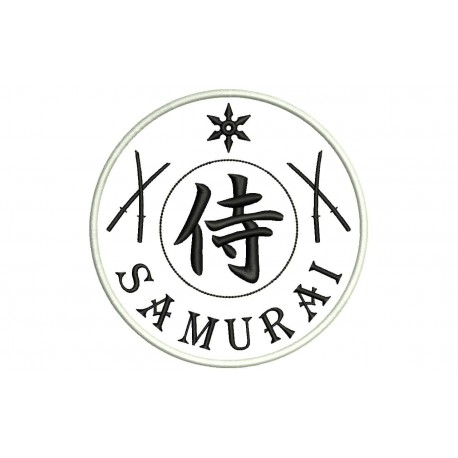 SAMURAI (Katana and Shuriken) Embroidered Patch