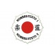Parche Bordado JUDO (Bordado NEGRO / Fondo BLANCO)