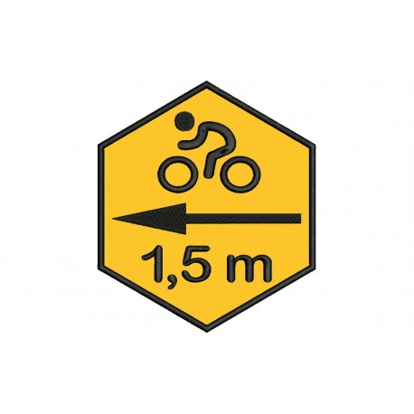 CYCLING (Safety Distance) Embroidered Patch