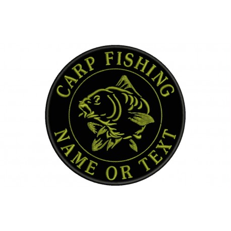 Parche Bordado PESCA CARP FISHING (Bordado CAQUI)