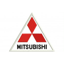 Parche Bordado MITSUBISHI (Fondo BLANCO)
