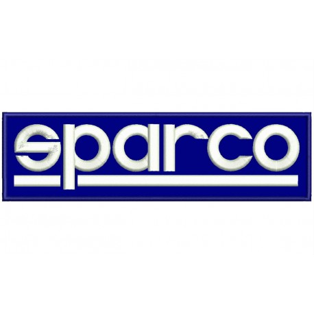 Parche Bordado SPARCO (Fondo AZUL MARINO)