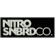 Parche Bordado NITRO SNOWBOARD (Bordado BLANCO / Fondo NEGRO)