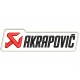 Parche Bordado AKRAPOVIC (Bordado NEGRO / Fondo BLANCO)