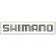 Parche Bordado SHIMANO (Bordado GRIS METAL / Fondo BLANCO)