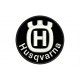 Parche Bordado HUSQVARNA (Bordado BLANCO / Fondo NEGRO)