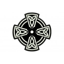 CELTIC CROSS (Circle) Embroidered Patch
