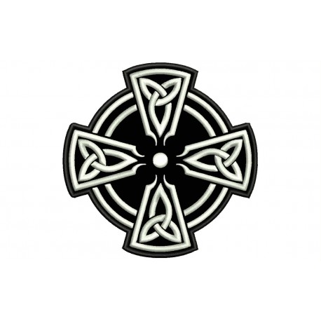 CELTIC CROSS (Circle) Embroidered Patch
