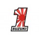 Parche Bordado SUZUKI N1 (Fondo BLANCO)