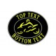 MOTORCYCLE Custom Embroidered Patch (Oval Design)