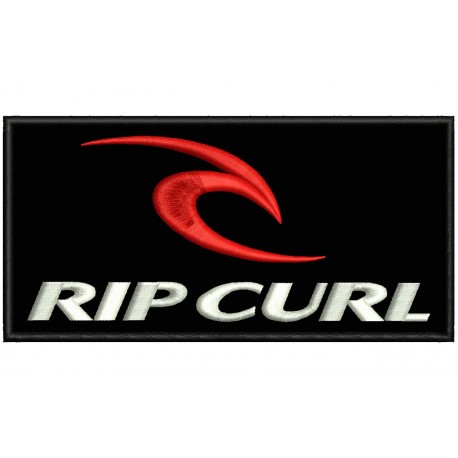 Parche Bordado RIP CURL (Fondo NEGRO)