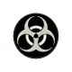 Parche Bordado BIOHAZARD (Bordado BLANCO / Fondo NEGRO)