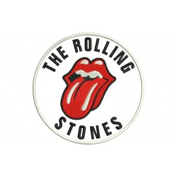 Parche Bordado ROLLING STONES (Fondo BLANCO)