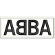 Parche Bordado ABBA (Bordado NEGRO / Fondo BLANCO)