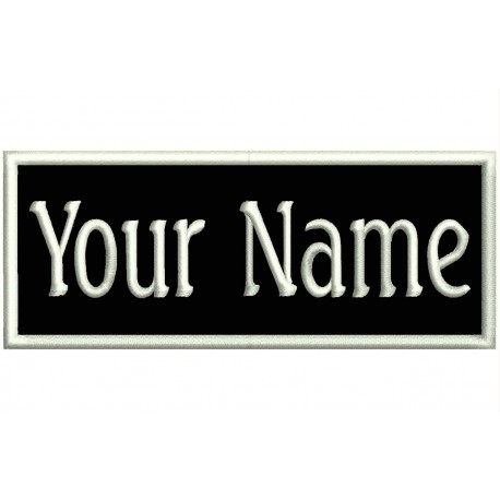 Custom Rectangular Embroidered Patch with NAME