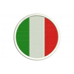 ITALY FLAG (Circle) Embroidered Patch