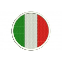 ITALY FLAG (Circle) Embroidered Patch