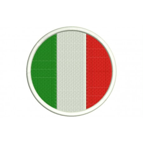 ITALY FLAG (Circle) Embroidered Patch