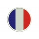 FRANCE FLAG (Circle) Embroidered Patch