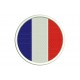FRANCE FLAG (Circle) Embroidered Patch