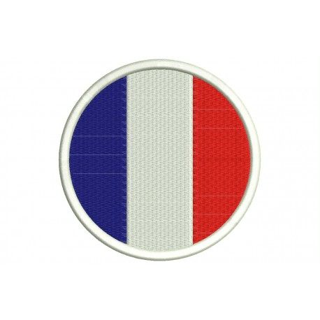 Parche Bordado Bandera FRANCIA (Circular)