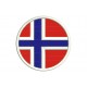 Parche Bordado Bandera NORUEGA (Circular)