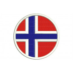 Parche Bordado Bandera NORUEGA (Circular)