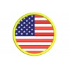 Parche Bordado Bandera ESTADOS UNIDOS (USA) (Circular)