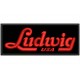 Parche Bordado LUDWIG (Bordado ROJO / Fondo NEGRO)