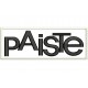 Parche Bordado PAISTE (Bordado NEGRO / Fondo BLANCO)