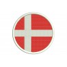 DENMARK FLAG (Circle) Embroidered Patch