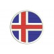 ICELAND FLAG (Circle) Embroidered Patch