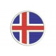ICELAND FLAG (Circle) Embroidered Patch