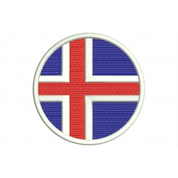 Parche Bordado Bandera ISLANDIA (Circular)