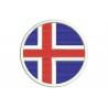 ICELAND FLAG (Circle) Embroidered Patch